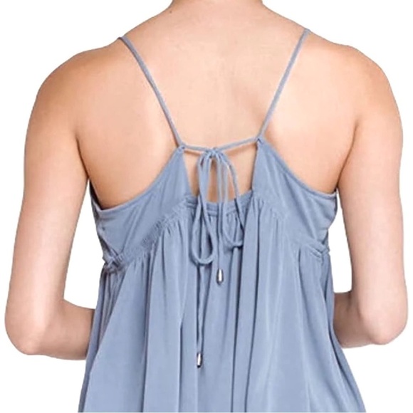New-free People Sundrop Multi Strappy Sleeveless Tank In Denim Grey Medium - Picture 5 of 8